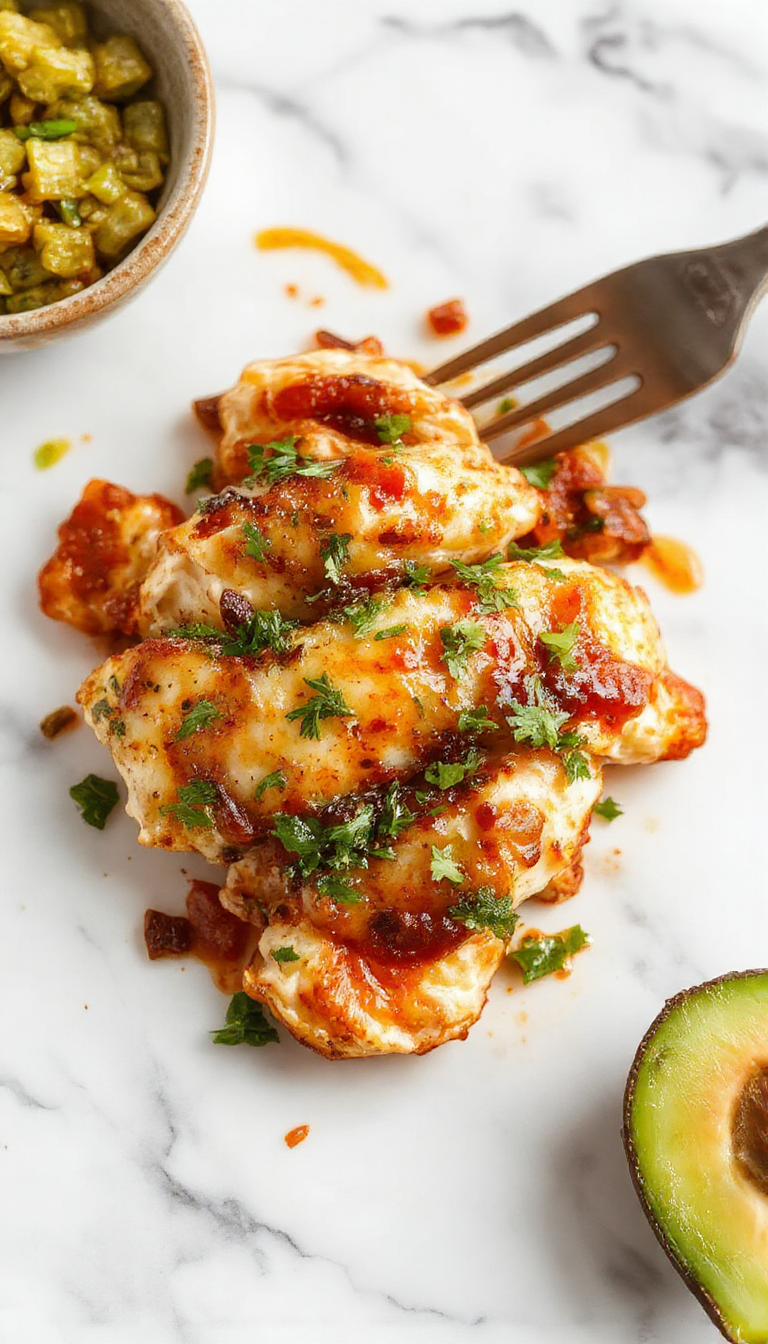 Colorful sheet pan chicken fajitas with peppers, onions, and seasoned chicken ready for serving.