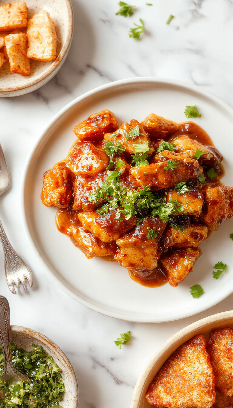 Juicy slow-cooked teriyaki chicken glazed with shiny sauce in a crockpot