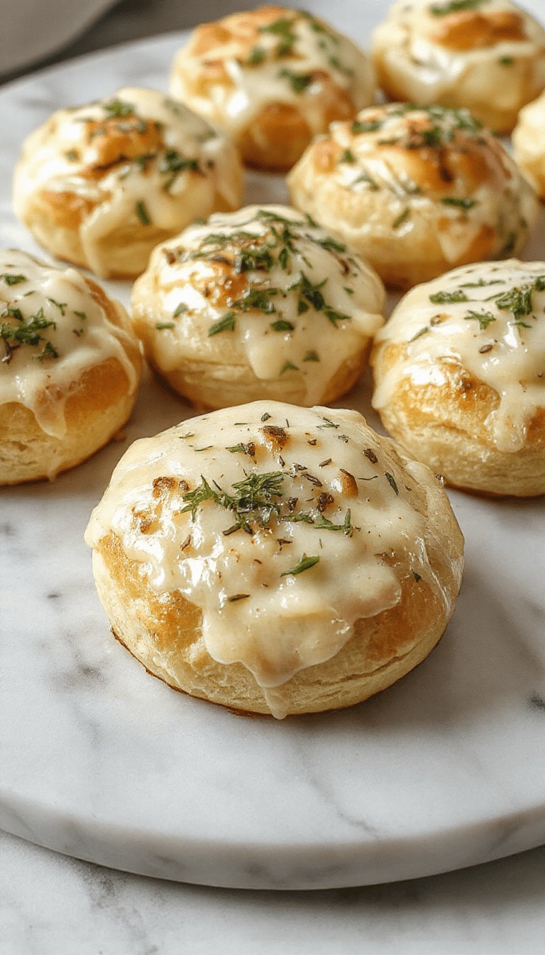 Golden-brown garlic butter bread rolls arranged on a rustic wooden platter, with melted butter glazed on top, garnished with fresh parsley, showcasing their soft texture and fluffy interior.