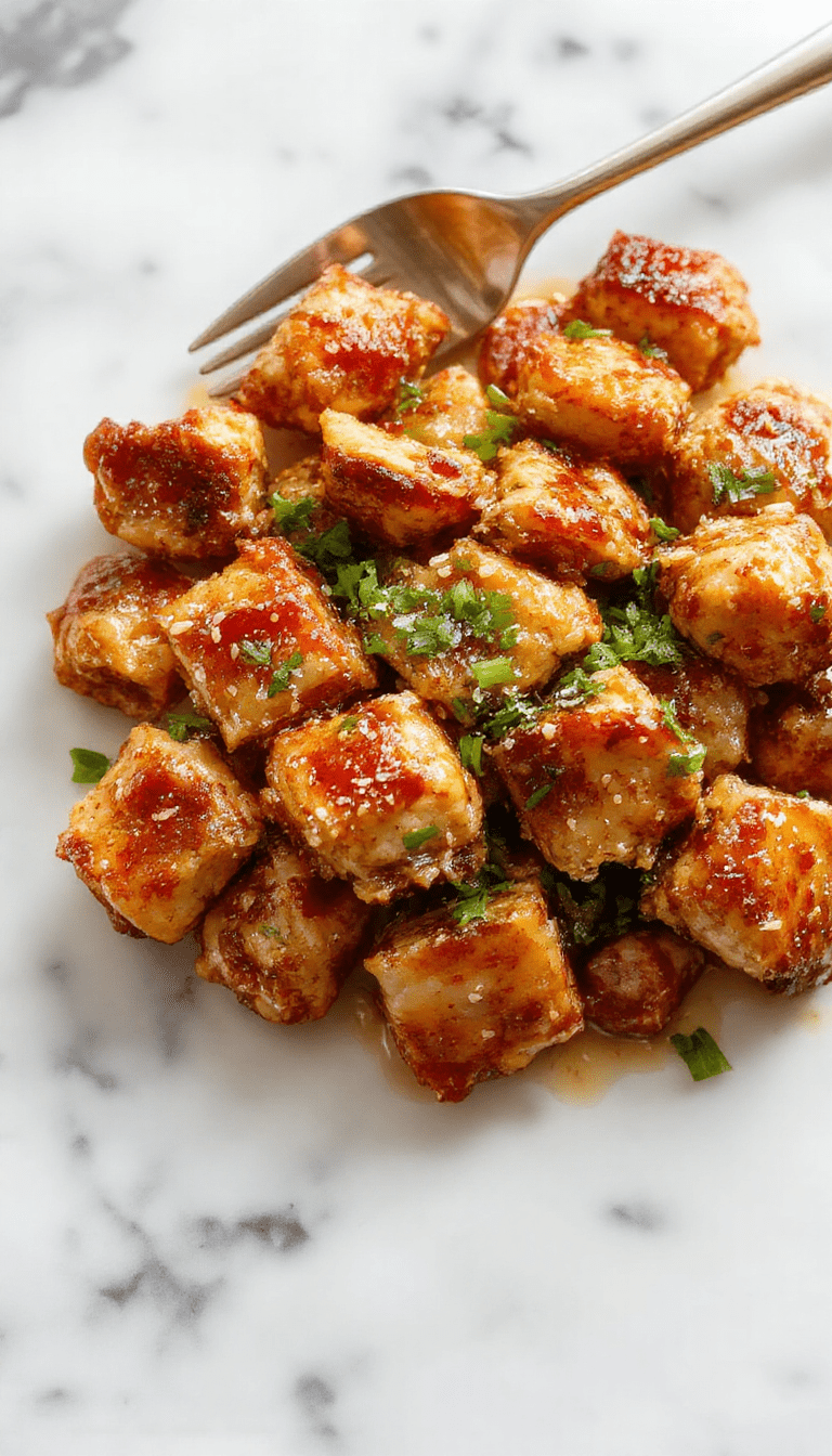 A vibrant plate of healthy sesame chicken featuring golden-brown chicken pieces coated with sesame seeds, garnished with chopped green onions on a white ceramic plate, with a side of steamed vegetables and a drizzle of sauce, set on a rustic wooden table with a soft, natural light.